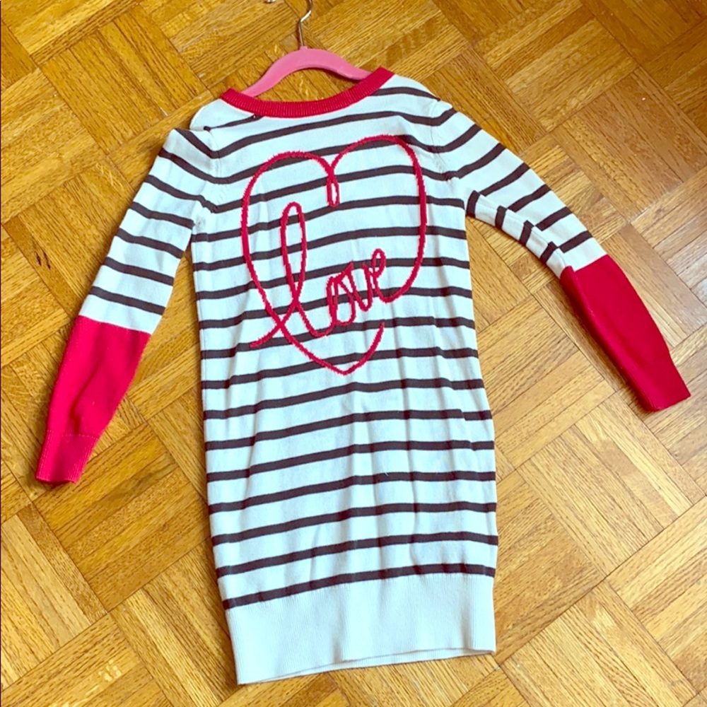Gap Kids sweater dress, “Love” graphic